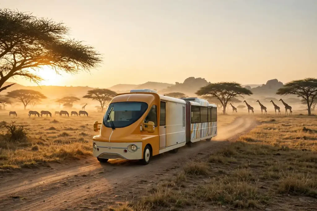 Explorer Safari bus at Dubai Safari Park