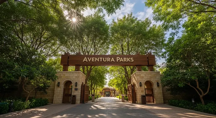Entrance of Aventura Parks Dubai in Mushrif Park