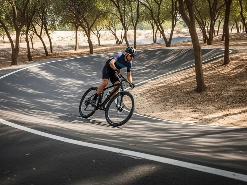 Professional mountain bike and cycling tracks in Mushrif Park forest