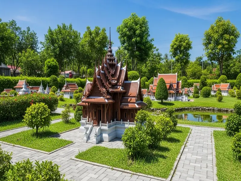 Traditional world house models at the International Village in Mushrif Park Dubai