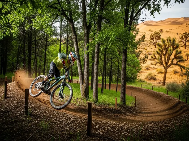 Professional 20km mountain bike trail and cycling track inside Mushrif Park forest