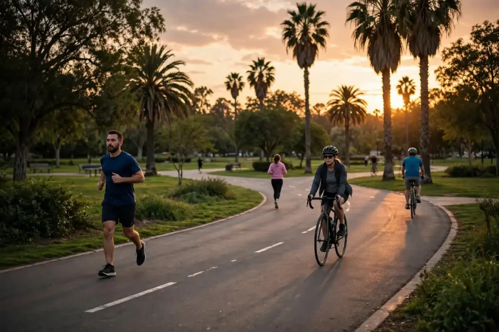 Jogging and cycling track at Al Safia Park Ajman