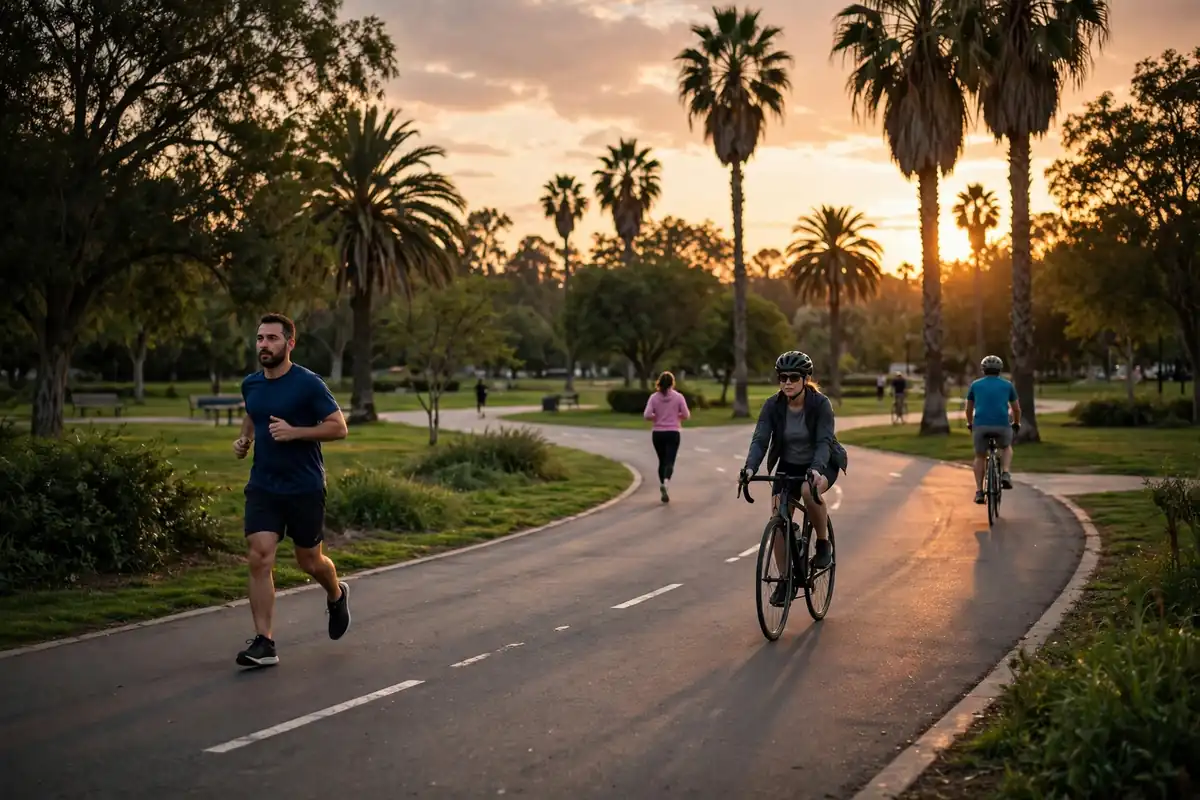 Jogging and cycling track at Al Safia Park Ajman