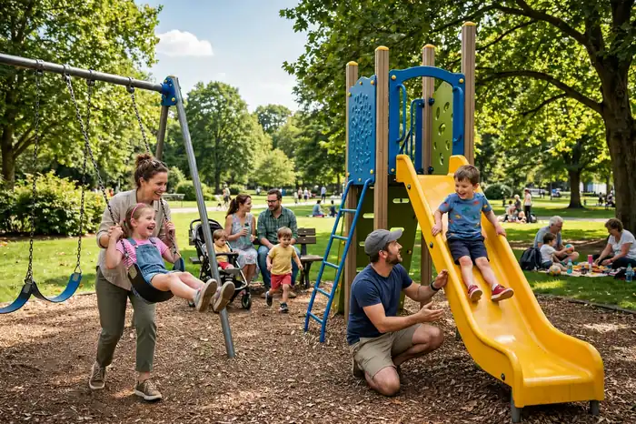 Children's playground at Al Safia Park Ajman